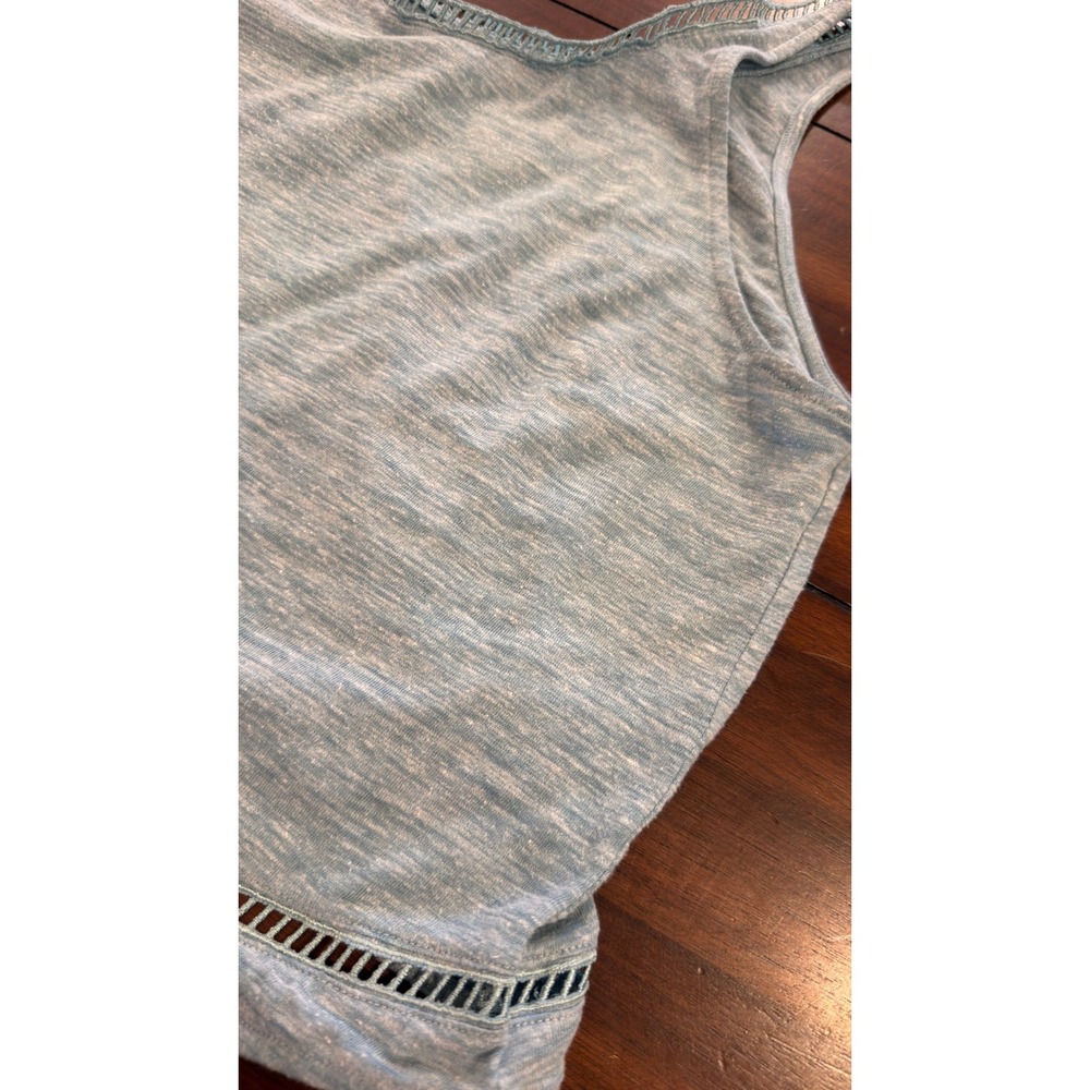 Alo Yoga Light Blue Heathered Ladder Stitch Crop Tank Top Small - Picture 7 of 16